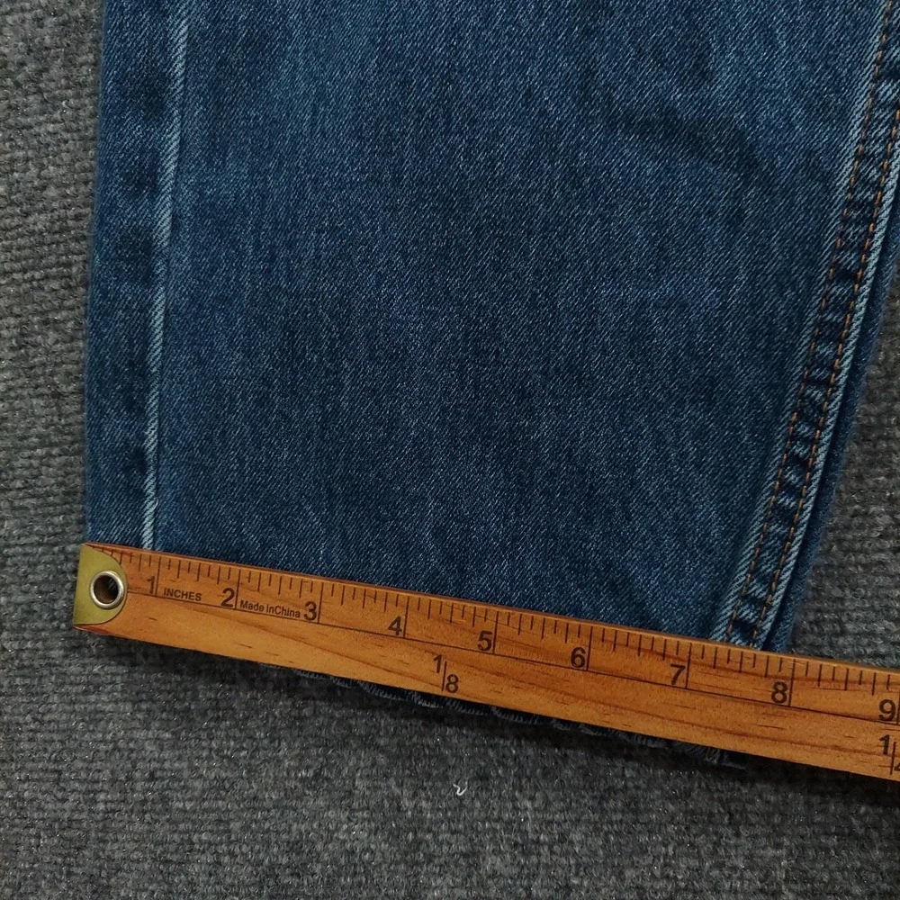 Levis 505 Jeans Mens 36x32 Blue Medium Wash Regular Straight Denim Pants Casual